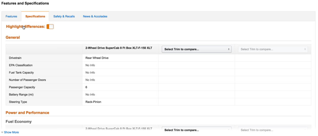 Amazon Vehicles - Detailed Specs