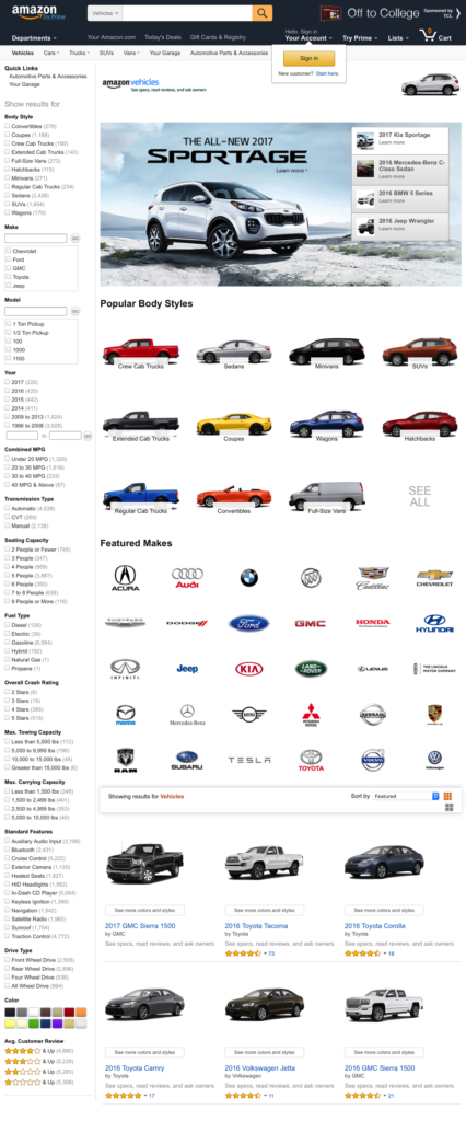 Amazon Vehicles - Homepage (Full)